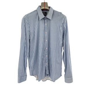 Buttercloth Mens Navy Blue Regular Fit Block Shirt 2XL XXL Long Sleeve